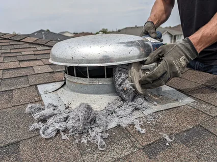Cleaning Dryer Vent On Roof in Spring Hill
