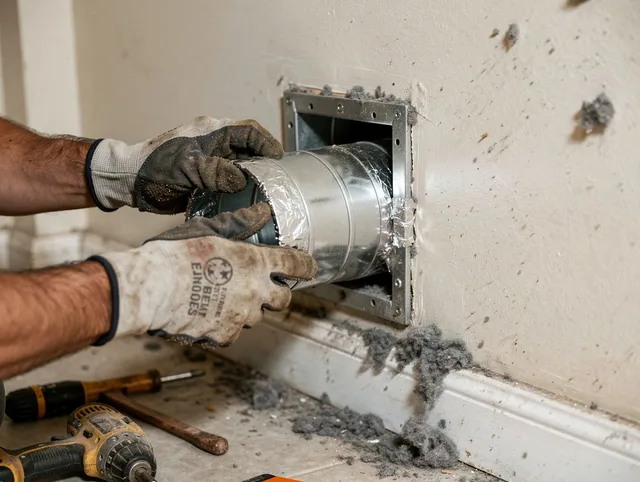 Professional dryer vent repair and installation by Spring Hill Dryer Vent Cleaning in Spring Hill
